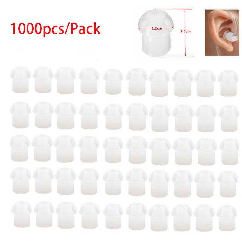Silicone Ear Tip Replacement - 1000 Stuks Vervanging Siliconen Rubber Paddestoel