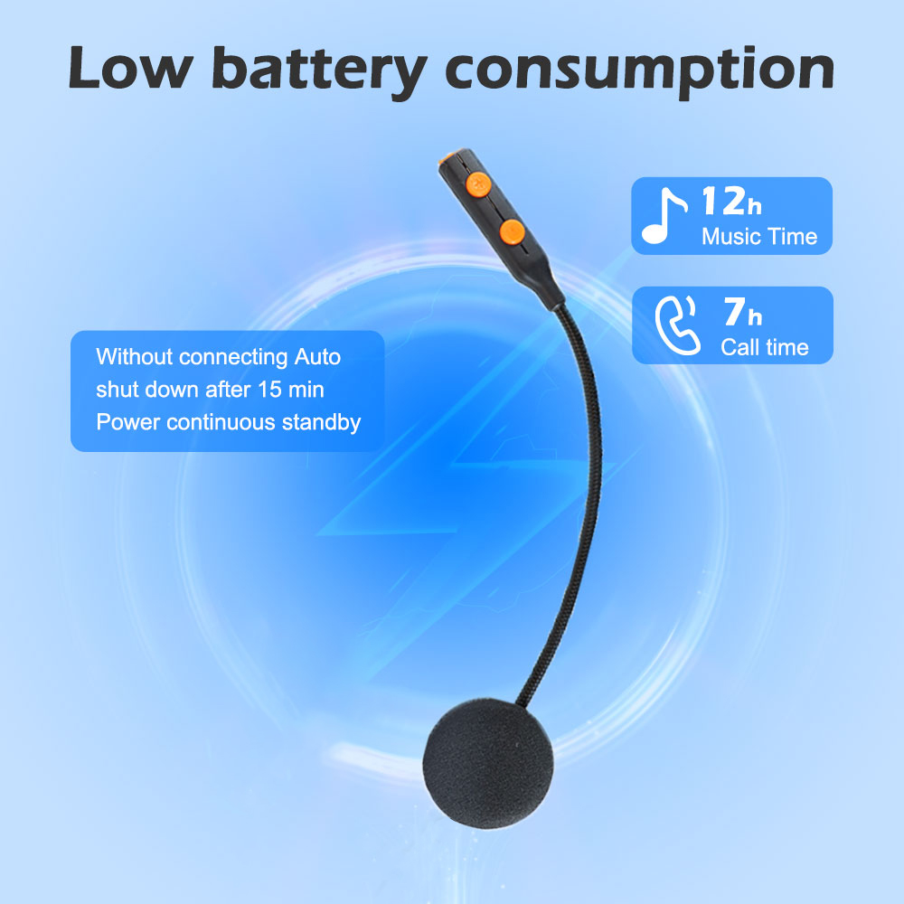 Bluetooth Headset On Ear - Kihous Single Ear motorhelm-headset Bluetooth 5.3