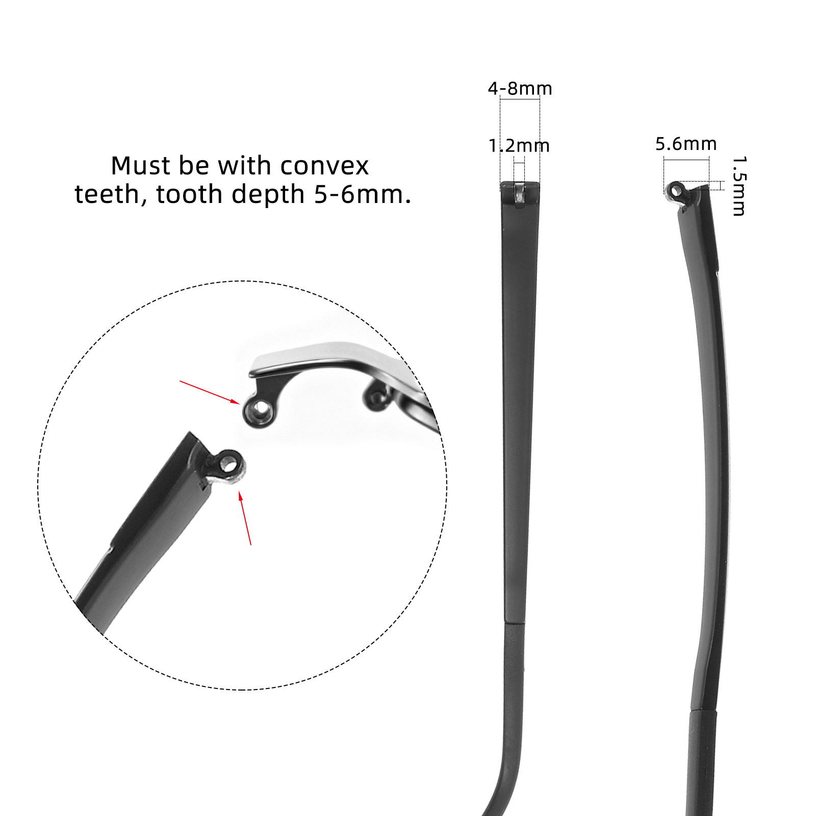 Silicone Ear Tip Replacement - Universele brilpootjes van zacht siliconen, anti-slip