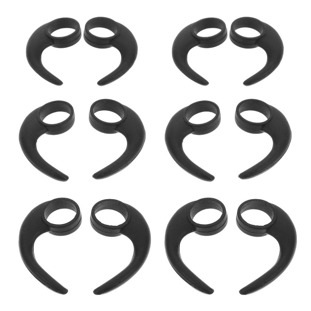 Silicone Ear Tip Replacement - 12 stuks oorhaken siliconen sport antislip