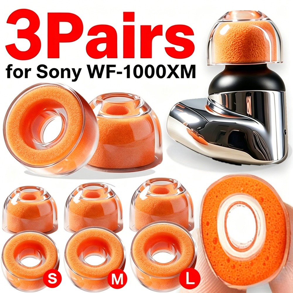 Earphone Foam Tip - 1-3Pairs voor Sony WF-1000XM6/5/4/3/2 Memory Foam