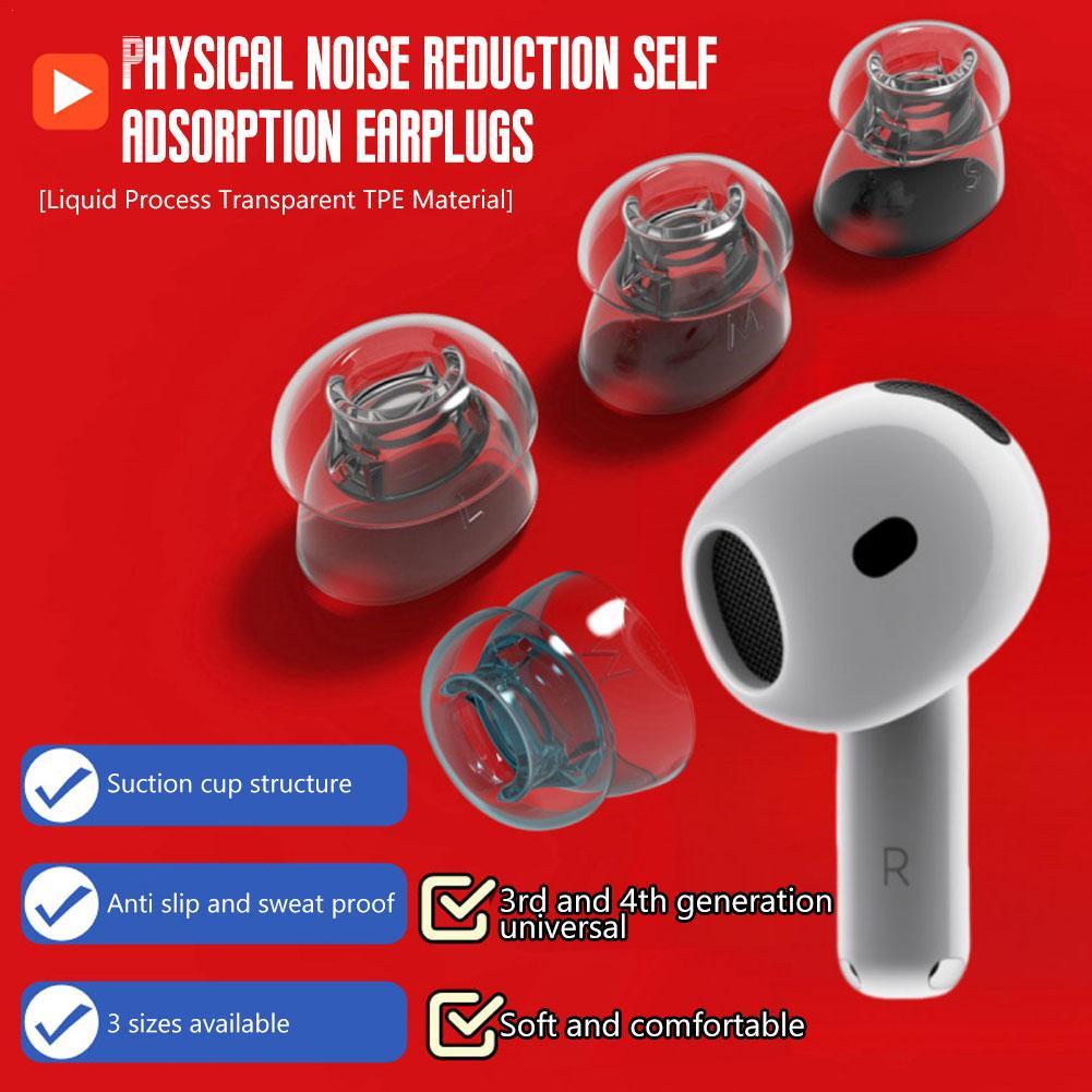 Silicone Ear Tip Replacement - Fysieke ruisonderdrukking Oortelefoonhoezen voor Apple AirPods