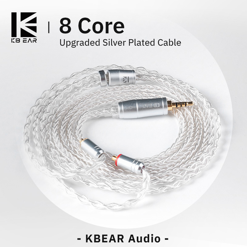 KBEAR 8-core verbeterde zilver - In Ear Monitor Iem recensie en prijs